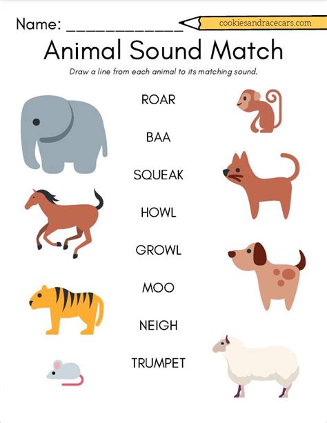 FREE Mammal Worksheets for PreK and Kindergarten (9 Pages) | Animal worksheets, Animal sounds ...