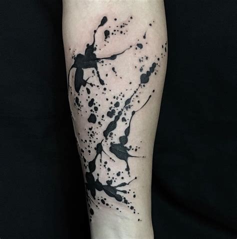 Paint splatter tattoo by Tim Mueller | Paint splatter tattoo, Abstract tattoo, Tattoos