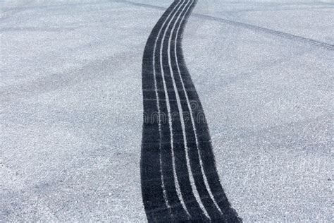 Car Tyre Skid Marks on Road Stock Image - Image of tire, track: 193262789