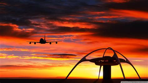 Airplane Sunset Wallpapers - Top Free Airplane Sunset Backgrounds - WallpaperAccess