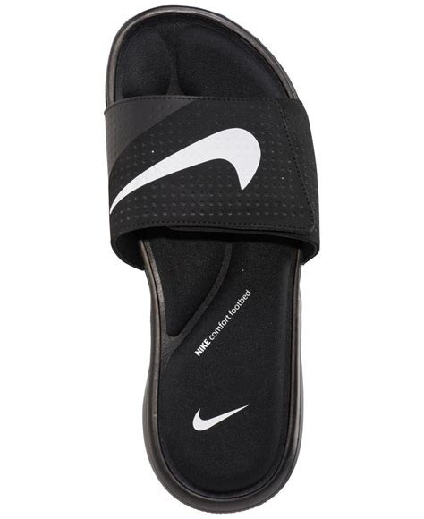 Nike Synthetic Men's Ultra Comfort Slide Sandals From Finish Line in Black/White-Black (Black ...