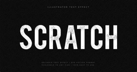 Premium Vector | White Dirty Scratch Pencil Text Style Font Effect