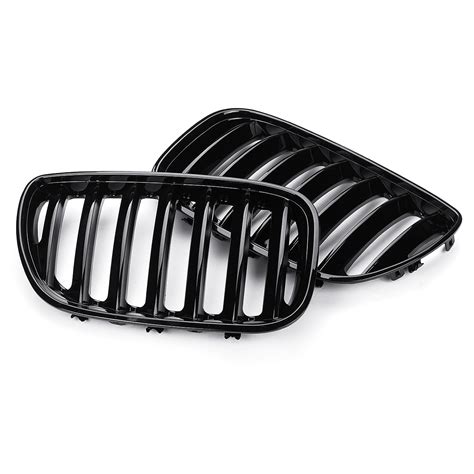 New Pair Gloss Black Front Kidney Grill Grille Right Left For BMW X5 ...