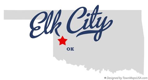 Map of Elk City, OK, Oklahoma