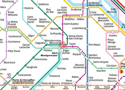 Montparnasse station map - Paris Metro