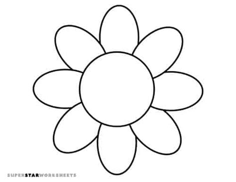 Flower Patterns To Cut Out For Kids