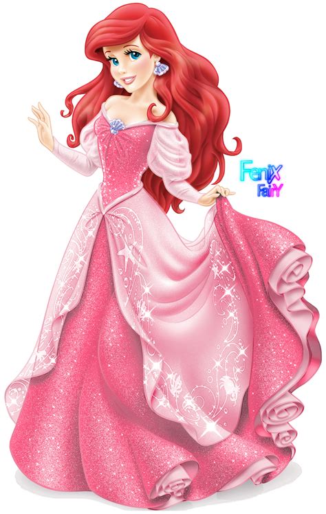 Ariel pink dress new by fenixfairy2 on DeviantArt