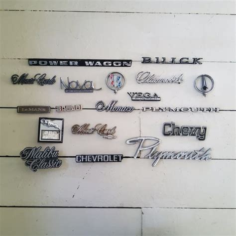 Variety Car Badges Vintage Car Emblems Vintage Auto Chrome - Etsy Canada