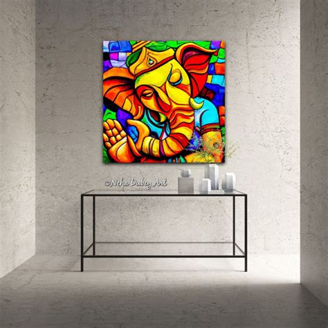 Abstract Ganesha Painting - Etsy