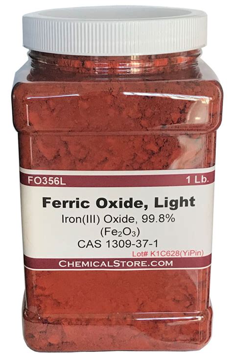 Red Iron Oxide, Ferric Oxide, inorganic pigment - ScienceKitStore.com