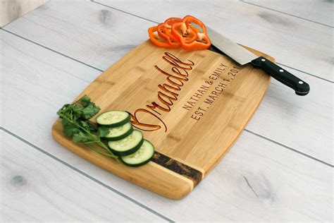 Buy Hand Made Personalized Cutting Board, Engraved Cutting Board, Custom Wedding Gift – Cb-Bamm ...