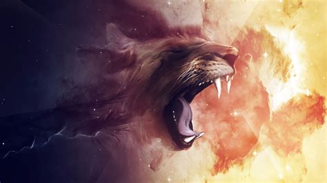 Space Lion Wallpaper