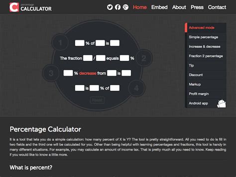 Percentage Calculator - MathsLinks