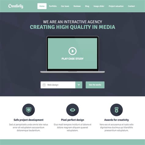 Free Minimal Creativity Responsive Website Template