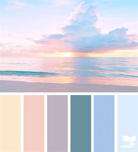 Heavenly Hues (design seeds) | Sunset color palette, Calm color palette, Design seeds color palette