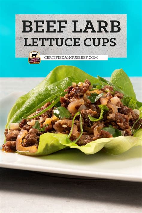 Beef Larb Lettuce Cups | Beef lettuce wraps, Ground beef recipes, Beef recipes