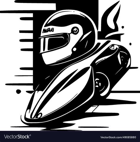 Racing - black and white Royalty Free Vector Image