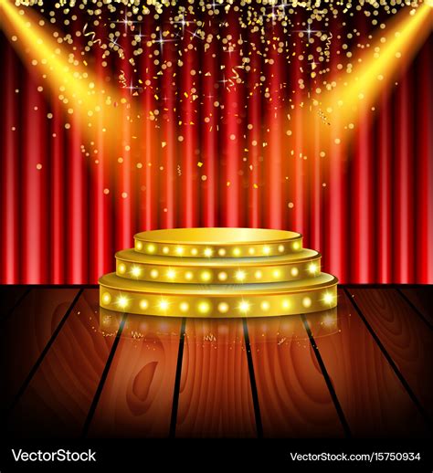 Spotlight of shining on stage background Vector Image