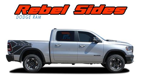 REB SIDES | Dodge Ram Rebel Decals | Ram Rebel 1500 Stripes | Ram Vinyl Graphics