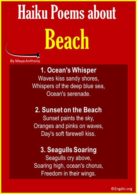 10 Best Haiku Poems about Beach - EngDic