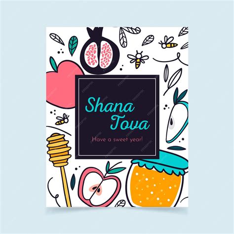 Premium Vector | Shana tova greeting card