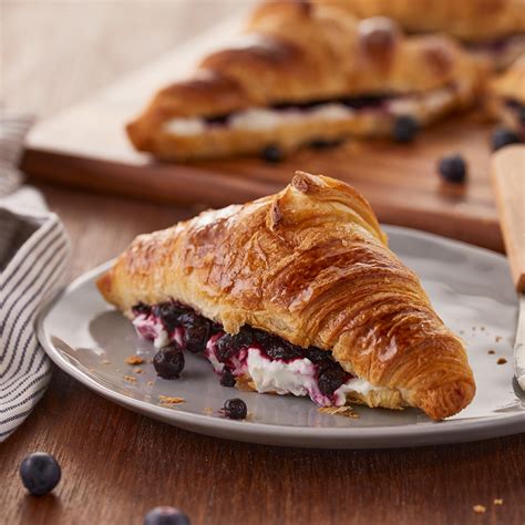 Croissants with Wild Blueberries and Lime Cream Cheese Recipe | Recipes from Ocado