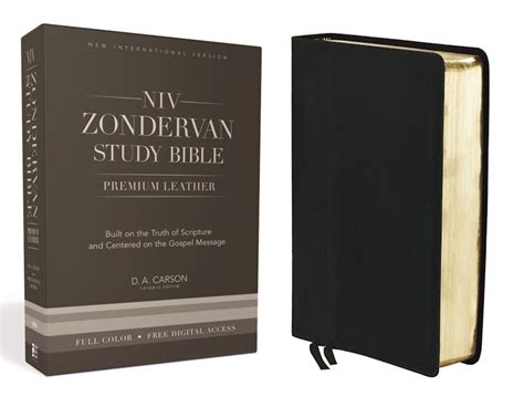 NIV Zondervan Study Bible, Premium Leather, Black