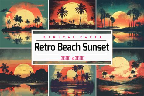 Retro Beach Sunset Graphic by Pro Designer Team · Creative Fabrica