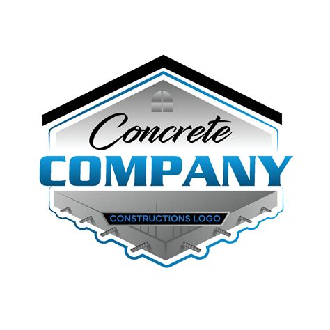 Concrete logo design template for construction related business ...