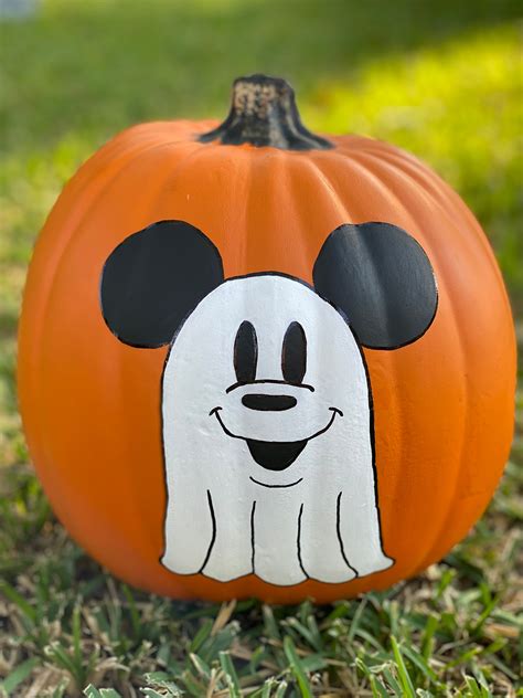 Painted Pumpkin Mickey Mouse | Etsy