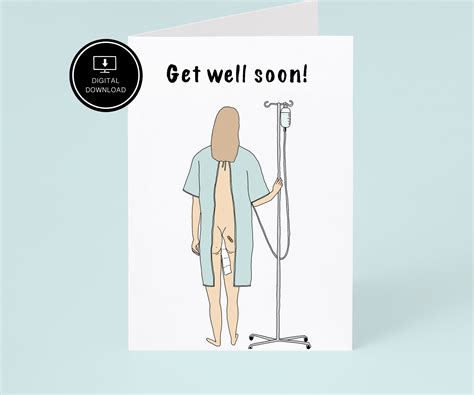 Printable Get Well Soon Funny Card Funny Get Well Card | Etsy