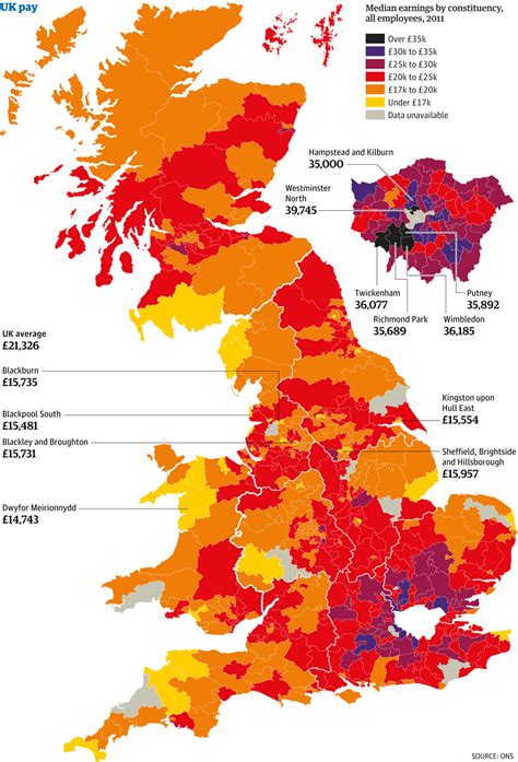 UK median income distribution map : r/europe