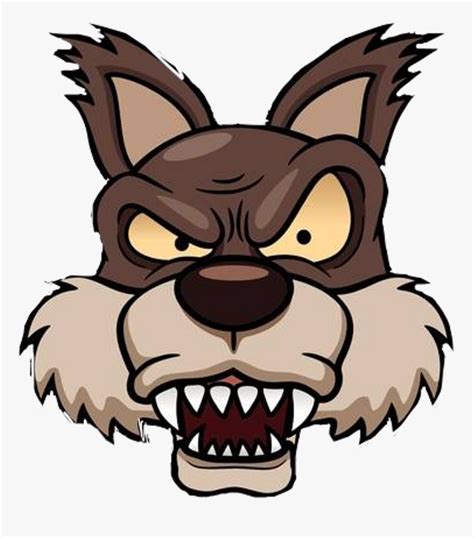 Big Bad Wolf Face Cartoon , Png Download - Big Bad Wolf Face ...