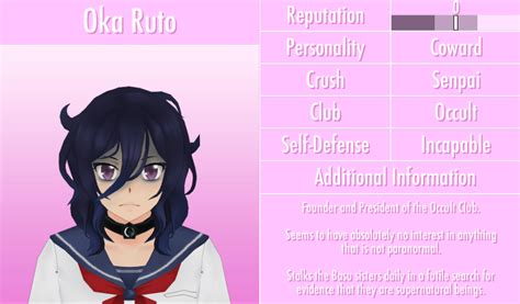 Image - 6-1-2016 Oka Ruto Profile.png | Yandere Simulator Wiki | FANDOM powered by Wikia