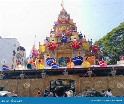 The Famous Dagdusheth Halwai Ganpati Magnificent Temple In Pune. Editorial Image | CartoonDealer ...