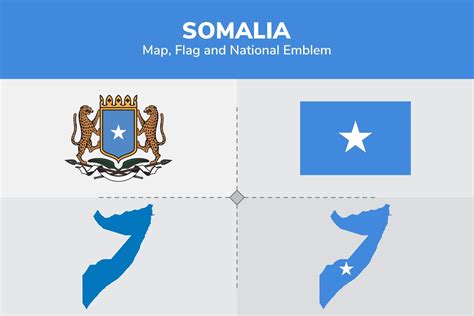 Somalia Map, Flag &National Emblem (1101679) | Illustrations | Design Bundles