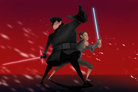 Rey And Kylo Ren Artwork 4k Wallpaper,HD Superheroes Wallpapers,4k Wallpapers,Images,Backgrounds ...