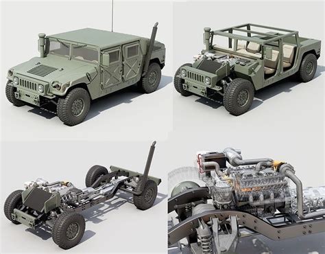 Humvee military vehicle full details 3D model | CGTrader