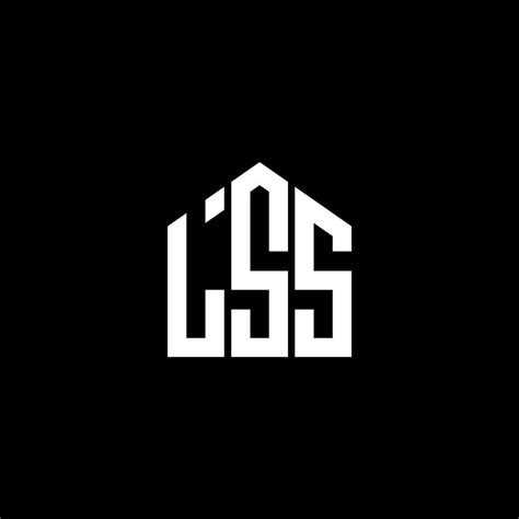 LSS creative initials letter logo concept. LSS letter design.LSS letter logo design on BLACK ...