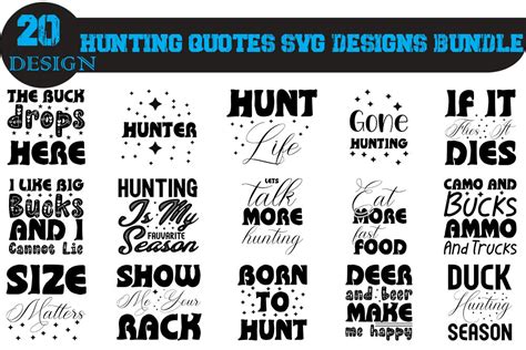 Hunting Quotes T-shirt Bundle, Graphic by MIKU Design Store · Creative ...