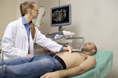 cardiac ultrasound examination Stock Photo | Adobe Stock