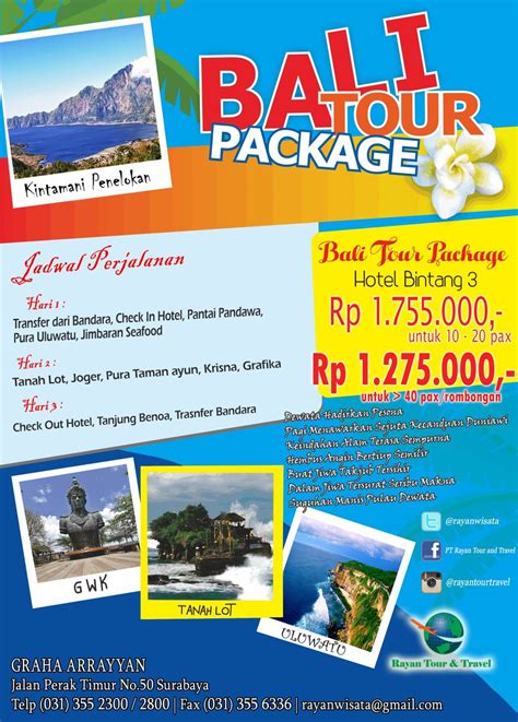 Contoh Brosur Wisata Ke Bali Terbaru - Riset