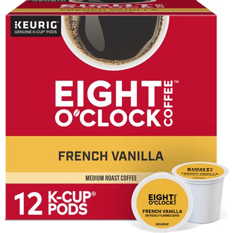 Eight O'Clock Coffee French Vanilla, Keurig Single Serve K-Cup Pods, Light Roast, 12 Count ...