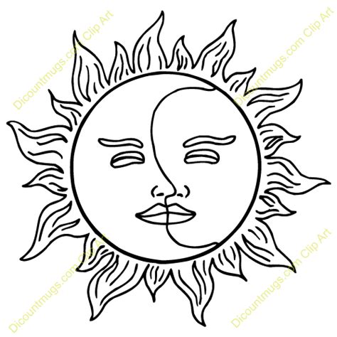 Clipart Half Moon Face Clipart Sun And Moon Clipart Blue Moon Clipart ...