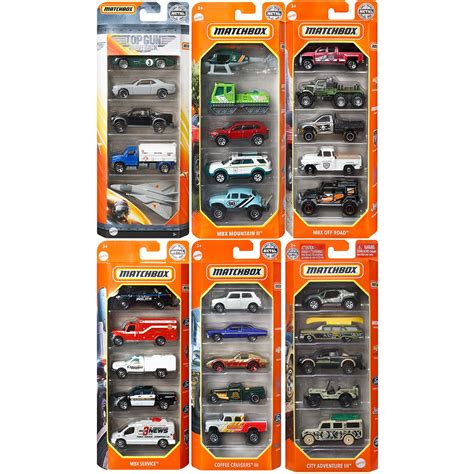 Matchbox Car Collection 5-Pack 2022 Mix 6 Vehicle Case of 12