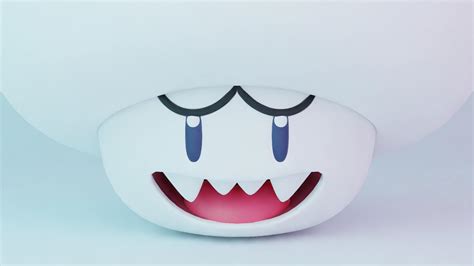 Boo Mushroom From Mario's Games - 3D Model by clickdamn