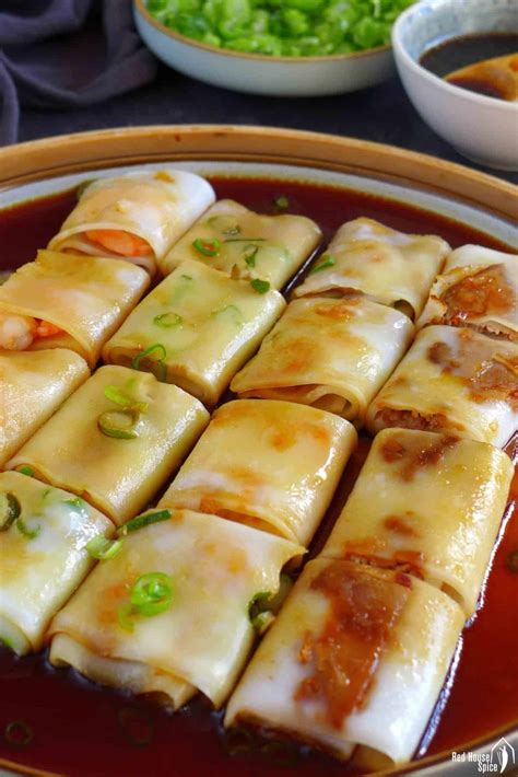 Cheung Fun, Steamed Rice Noodle Rolls (肠粉) - Red House Spice