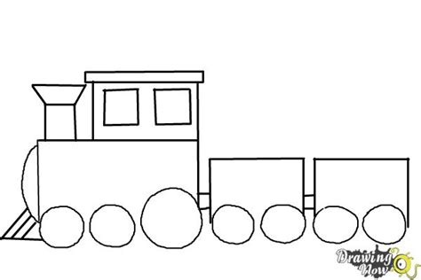 How to Draw a Simple Train - DrawingNow