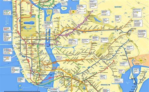 NYC Subway Map (Horizontal) - New York Transit Museum