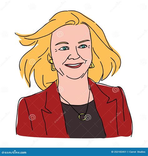 Liz Truss Illustration Cartoon Vector | CartoonDealer.com #252102451